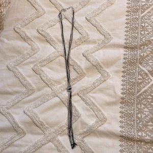 Black and silver rope chain necklace